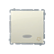 Bell button with backlight (module) 10A 250V beige screw terminals