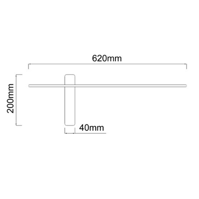 BENE PARETTE Wall lamp 62 cm 7W 3000K 284lm LED integrated IP20 gold