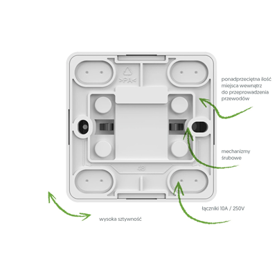 BERG Interruptor de escalera de superficie 10A IP20 blanco