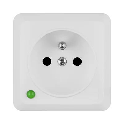 BERG single surface-mounted socket with grounding 2P+Z IP 20 - white