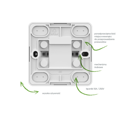 BERG Surface-mounted stair switch 10A IP20 white