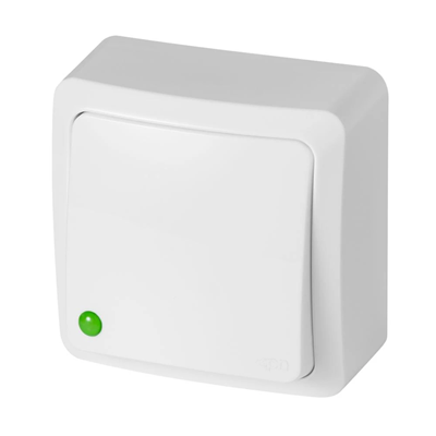 BERG Surface-mounted stair switch 10A IP20 white