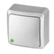 BERG surface-mounted switch 1-pole IP 20 - silver