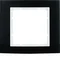 Berker B.3 aluminum 1-gang frame, black/white
