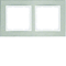 BERKER B.7 Double horizontal frame, stainless steel/white mat