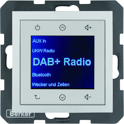 BERKER B.KWADRAT/B.3/B.7 Radio Touch DAB+ aluminium mat lakierowany