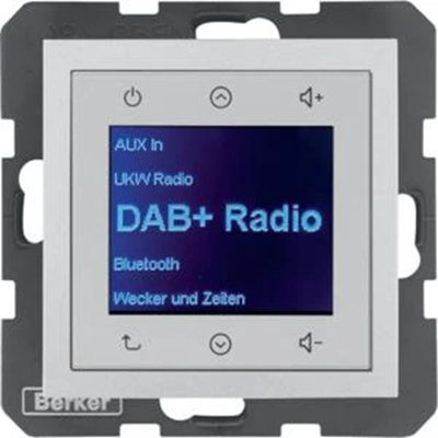 Berker B.KWADRAT/B.3/B.7 Радіо Touch DAB+ алюміній мат лакований