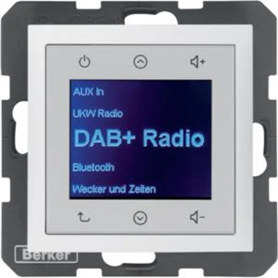 BERKER B.KWADRAT/B.3/B.7 Radio Touch DAB+ avec Bluetooth blanc mat