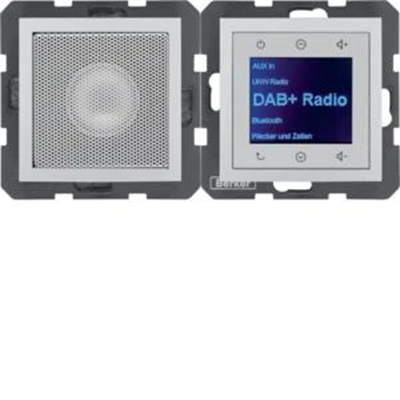 BERKER B.KWADRAT/B.3/B.7 Radio Touch DAB+ avec haut-parleur aluminium verni mat