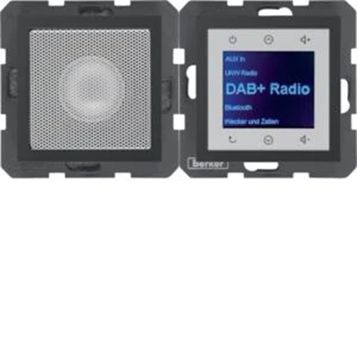 BERKER B.KWADRAT/B.3/B.7 Radio Touch DAB+ con altoparlante antracite opaco