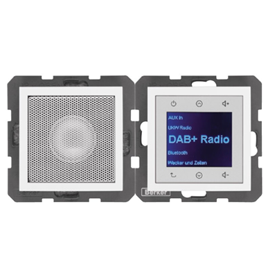 BERKER B.KWADRAT/B.3/B.7 Rádio Touch DAB+ s Bluetooth s reproduktorem bílý lesk