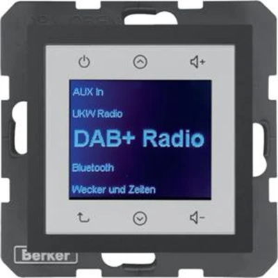 BERKER B.KWADRAT/B.3/B.7 Радіо Touch DAB+ з Bluetooth антрацит мат