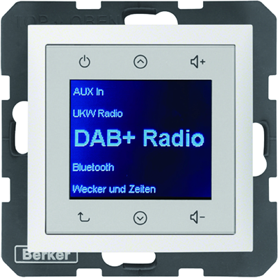BERKER B.KWADRAT/B.3/B.7 Radio Touch DAB+ z Bluetooth biały mat