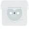 BERKER IP44 Faceplate for earthed socket with white cover