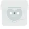 BERKER IP44 Faceplate for earthed socket with white cover