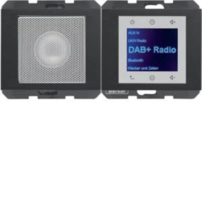 BERKER K.1 Radio Touch DAB+ avec haut-parleur Bluetooth laqué mat anthracite