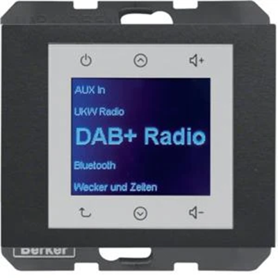 BERKER K.1 Radio Touch DAB+ con Bluetooth laccato opaco antracite