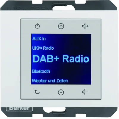 BERKER K.1 Radio Touch DAB+ mit Bluetooth weiß glänzend