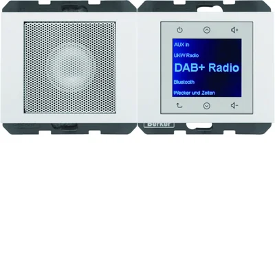 BERKER K.1 Radio Touch DAB+ s reproduktorem, bílý lesk