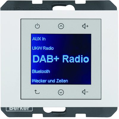 BERKER K.1 Radio Touch DAB+ weiß glänzend