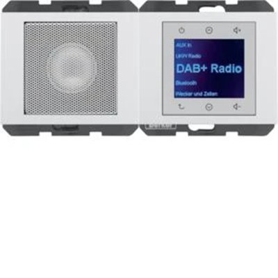 BERKER K.1 Radio Touch DAB+ with Bluetooth and speaker glossy white