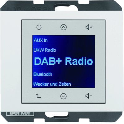 BERKER K.1 Radio Touch DAB+ with Bluetooth glossy white