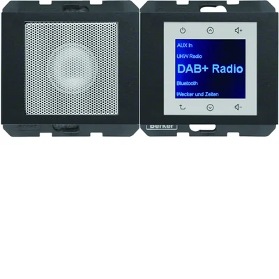 BERKER K.1 Радіо Touch DAB+ з динаміком Bluetooth антрацит мат лакований