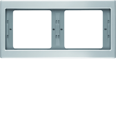 Berker K.5 2-fold horizontal frame alu