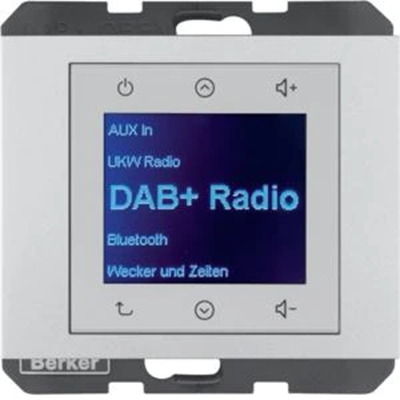 BERKER K.5 Radio Touch DAB+, alluminio laccato opaco