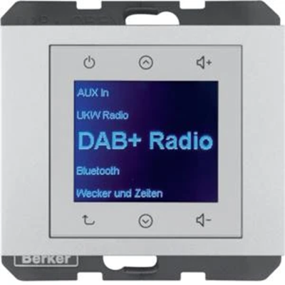 BERKER K.5 Radio Touch DAB+ aluminium mat lakierowany