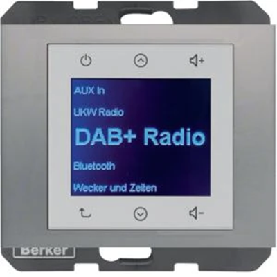 BERKER K.5 Radio Touch DAB+ avec Bluetooth acier inoxydable laqué mat