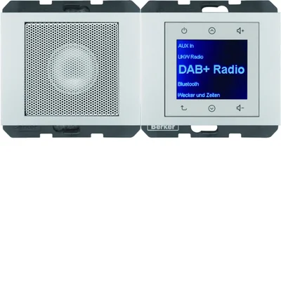 BERKER K.5 Radio Touch DAB+ con altoparlante, alluminio laccato opaco