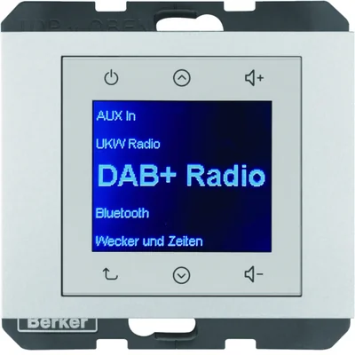 BERKER K.5 Radio Touch DAB+ z Bluetooth aluminium mat lakierowany