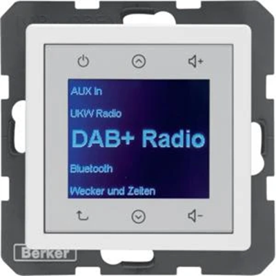 BERKER Q.1/Q.3/Q.7 Radio Táctil DAB+ terciopelo blanco