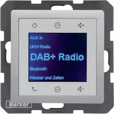 BERKER Q.1/Q.3/Q.7 Radio Touch DAB+ alluminio laccato velluto