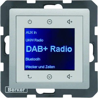 BERKER Q.1/Q.3/Q.7 Radio Touch DAB+ aluminium aksamit lakierowane