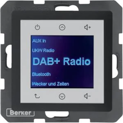 BERKER Q.1/Q.3/Q.7 Radio Touch DAB+ antracitově sametově lakované