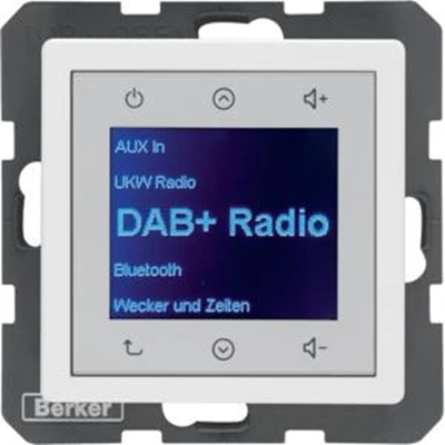 BERKER Q.1/Q.3/Q.7 Radio Touch DAB+ with Bluetooth white velvet