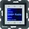 BERKER Q.1/Q.3/Q.7 Радіо Touch DAB+ з Bluetooth антрацит оксамит лакований