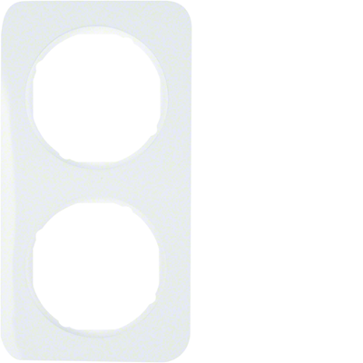 Berker R.1 2-fold white gloss frame