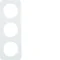 Berker R.1 3-gang white gloss frame