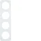 Berker R.1 4-gang white gloss frame