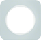 Berker R.1 alu/white 1-fold frame