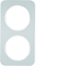 Berker R.1 alu/white 2-fold frame