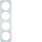 Berker R.1 alu/white 4-fold frame