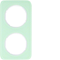 Berker R.1 double frame glass, white