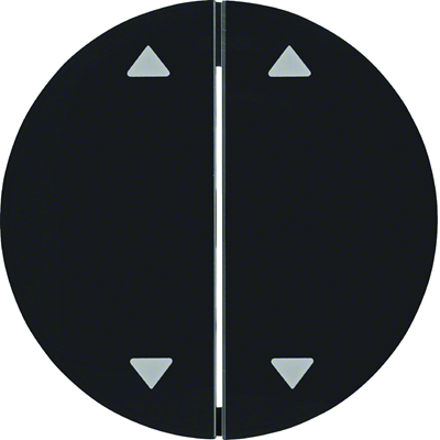 Berker R.1/R.3 black glossy keys with "arrow" symbol