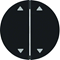 Berker R.1/R.3 black glossy keys with "arrow" symbol