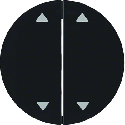 Berker R.1/R.3 black glossy keys with "arrow" symbol