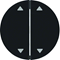 Berker R.1/R.3 black glossy keys with "arrow" symbol